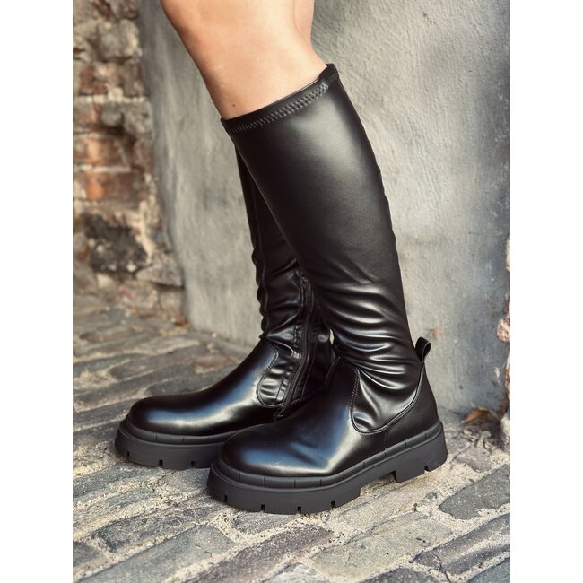 Noura high boots leather look black
