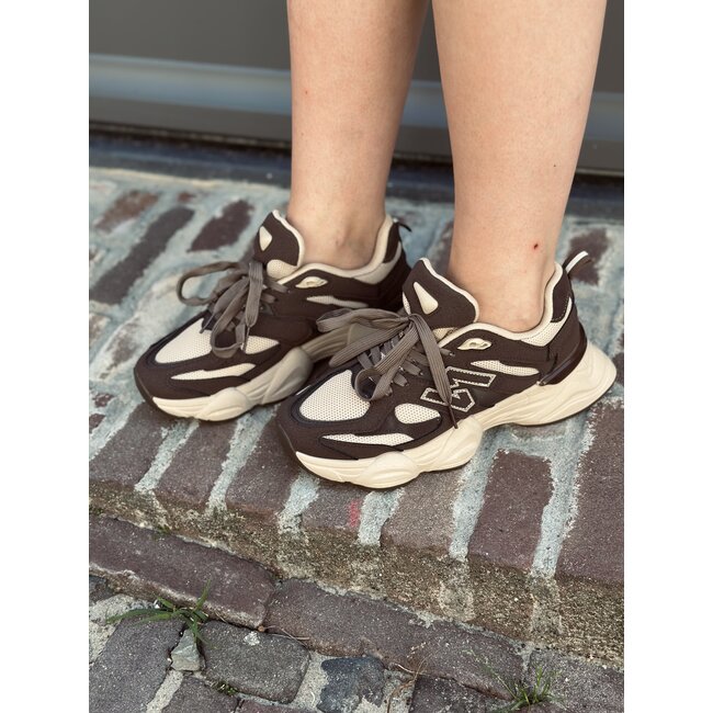 Novianne sneaker brown/beige