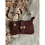Jolana bag suède /leather look bordeaux red