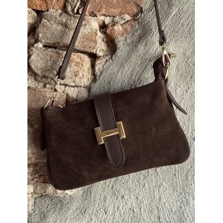Jolana bag suède /leather look brown