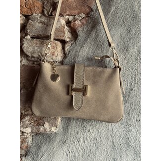 Jolana bag suède /leather look beige