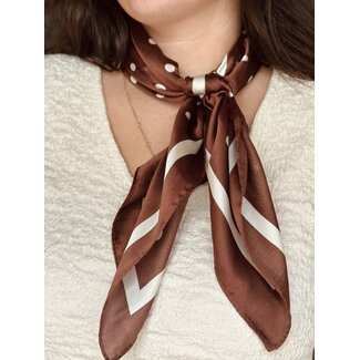 Bibi shawl brown dots print One Size