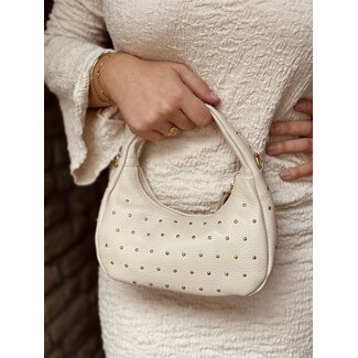 Samanthe bag beige gold studs