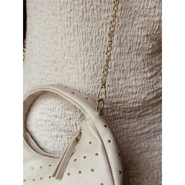 Samanthe bag beige gold studs