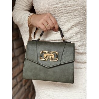 Tamara green bag with thick strap