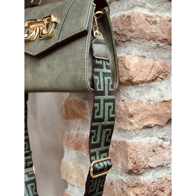 Tamara green bag with thick strap