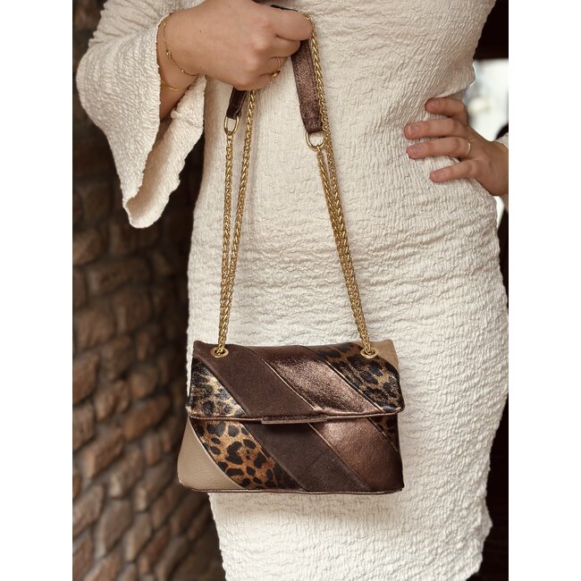 Lisanne bag leather gold/brown