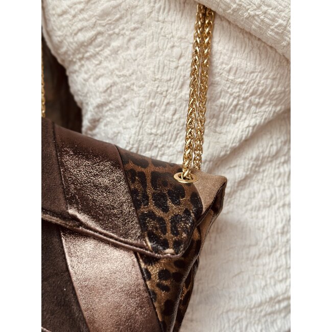Lisanne bag leather gold/brown