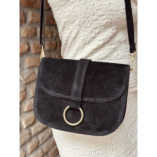 Nelianne suède bag black