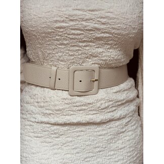 Isha belt leather look beige