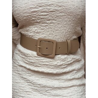 Isha belt leather look taupe
