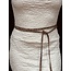 Valerie wrap belt suède panter print beige One Size