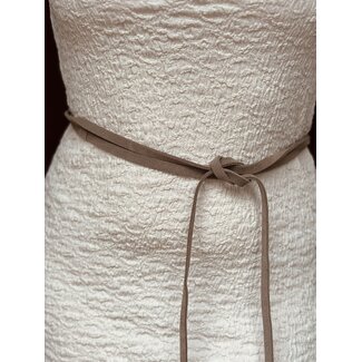 Valerie wrap belt taupe suede One Size