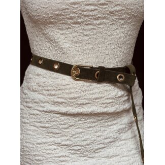 Ysanne belt suede green/gold