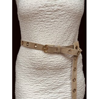 Ysanne belt suede beige/gold