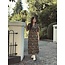 Sisters Point Sisters Point Danique satin dress brown/black leopard print