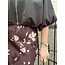 Sisters Point Sisters Point Tamara satin skirt brown/pink flower print