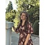 Sisters Point Sisters Point Danique satin dress brown flower print