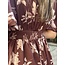 Sisters Point Sisters Point Danique satin dress brown flower print