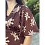 Sisters Point Sisters Point Danique satin dress brown flower print