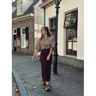 Sisters Point Sisters Point Ovita long broderie skirt brown