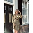 Sisters Point Sisters Point Veerle satin dress army green