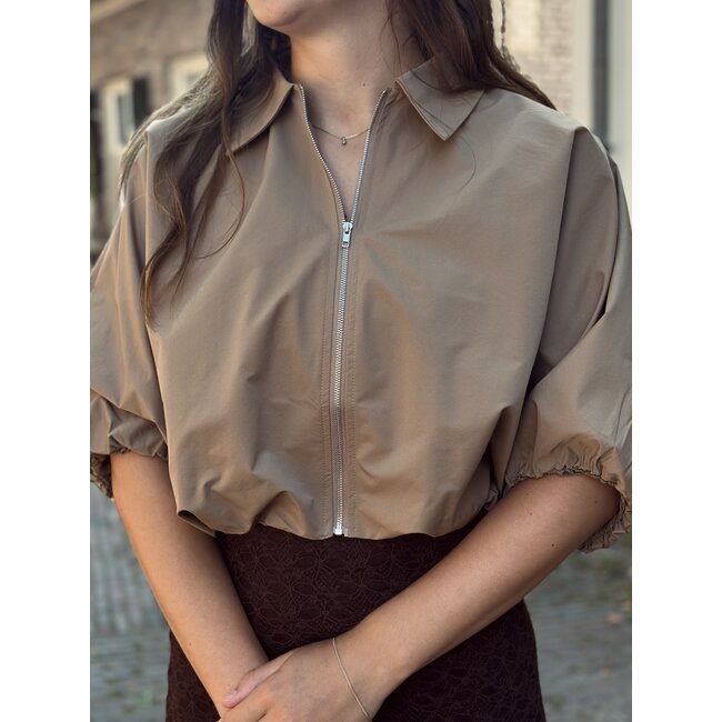 Sisters Point Sisters Point Marijna bomber jacket dark sand