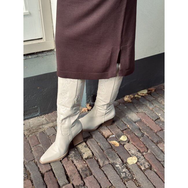 Ze-Ze Ze-Ze Adalyn knitted dress brown