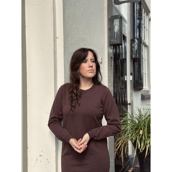 Ze-Ze Ze-Ze Adalyn knitted dress brown