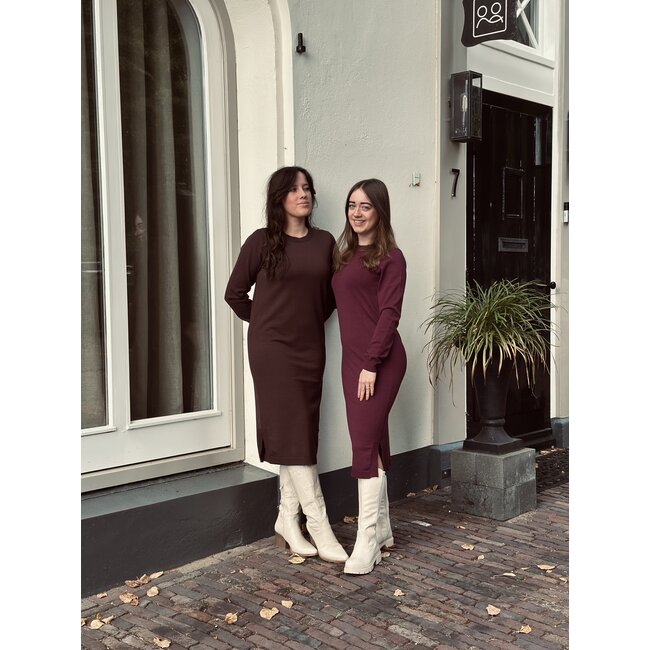 Ze-Ze Ze-Ze Adalyn knitted dress brown