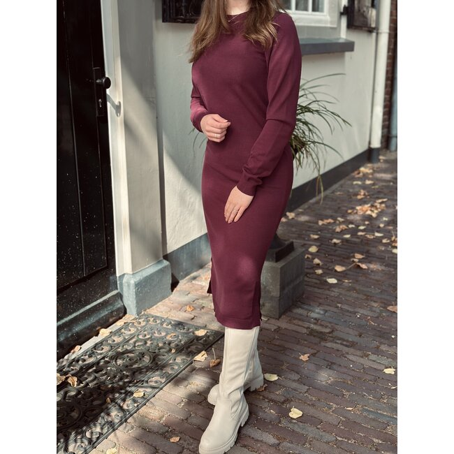 Ze-Ze Ze-Ze Adalyn knitted dress bordeaux red