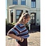 Sisters Point Sisters Point Krissy sweater bordeaux/blue stripes