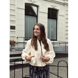 Smashed Lemon Smashed Lemon Juliana jacket offwhite teddy