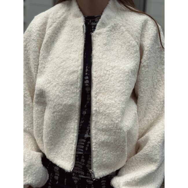 Smashed Lemon Smashed Lemon Juliana jacket offwhite teddy