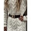 Aniek dress knitted with belt beige
