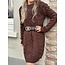 Aniek dress knitted with belt brown