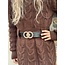 Aniek dress knitted with belt brown
