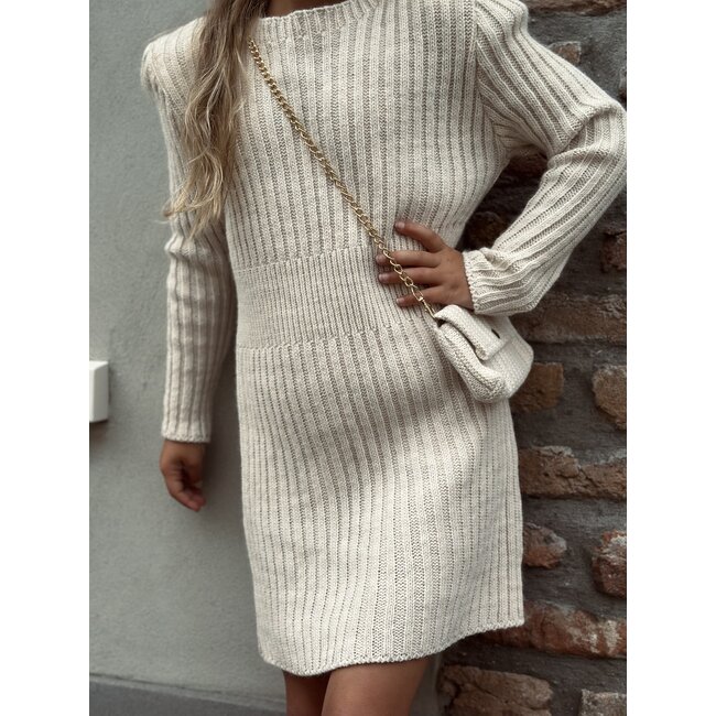 Anneloes dress knitted beige