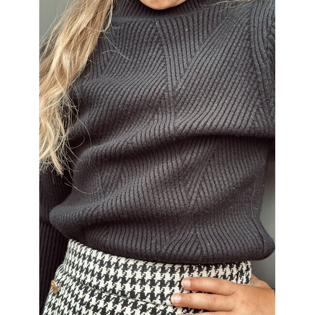 Sterre top black print