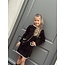 Josine dress suède black/offwhite