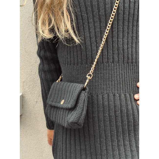 Jelta knitted dress black