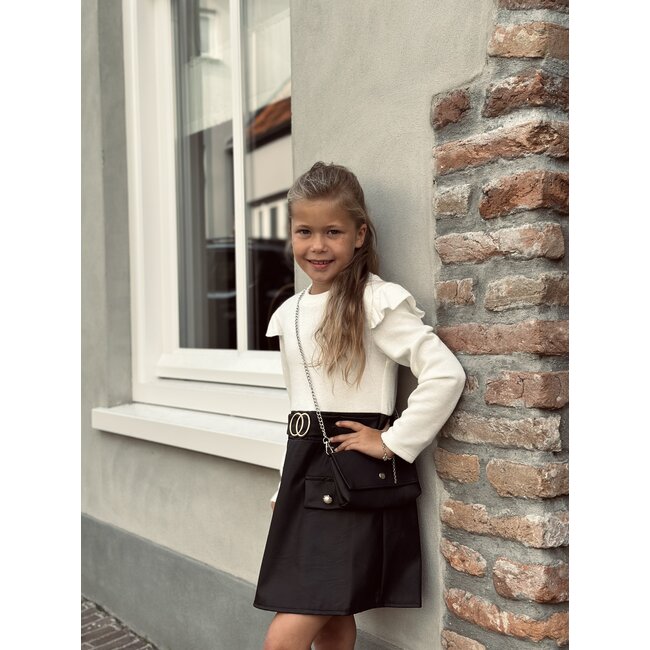 Hannelyn dress offwhite/black