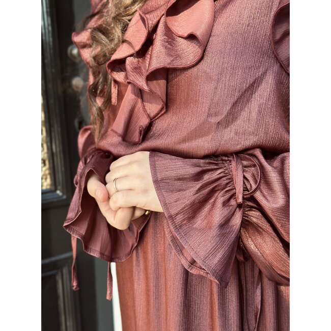 Lofty Manner Lofty Manner Izla long dress dark pink