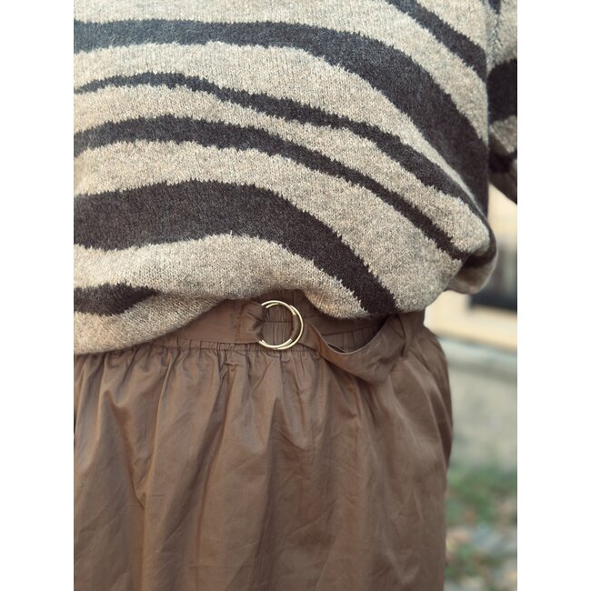 Ze-Ze Ze-Ze Jitske long skirt brown