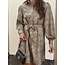 Smashed Lemon Smashed Lemon Eveline dress taupe print