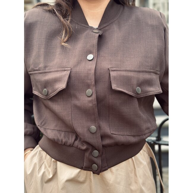 Sisters Point Sisters Point Anna bomber jacket brown