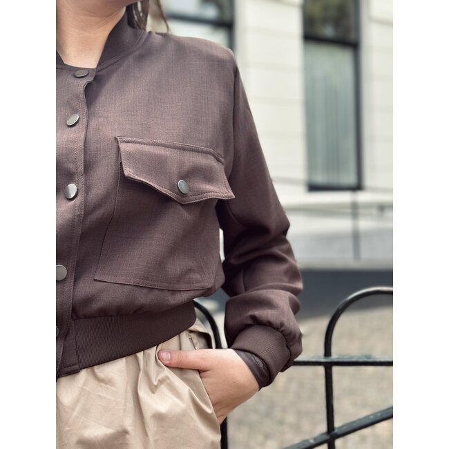 Sisters Point Sisters Point Anna bomber jacket brown