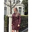 Smashed Lemon Smashed lemon Corlina leather look dress bordeaux red