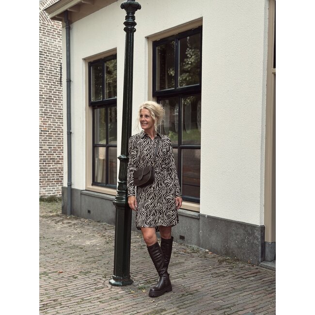 Elvira Elvira June dress brown zebra print