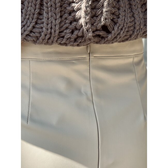 Smashed Lemon Smashed Lemon Kiara leather look skirt beige